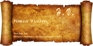 Hamza Vivien névjegykártya
